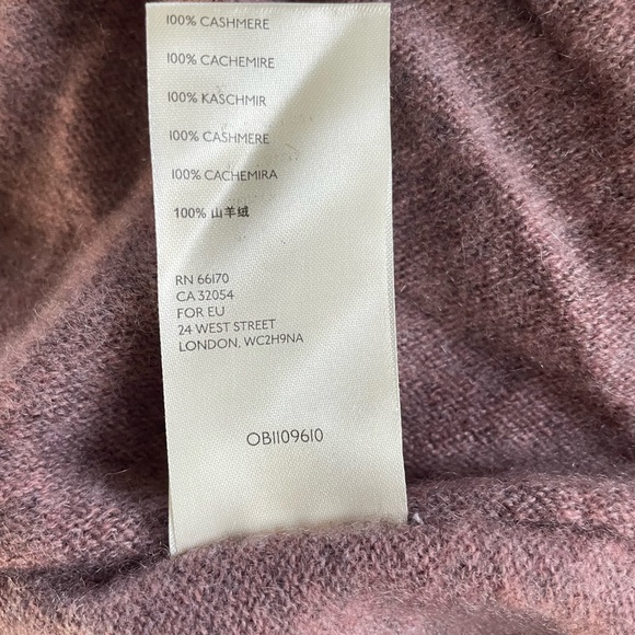 Free People Cashmere V Neck Sweater Mauve size Small So Soft! - Picture 7 of 7